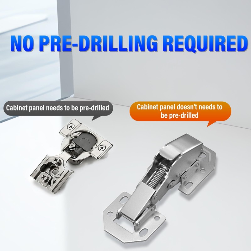 4 Pack Soft Close Cabinet Hinges, Kitchen Cabinet Hinges Surface