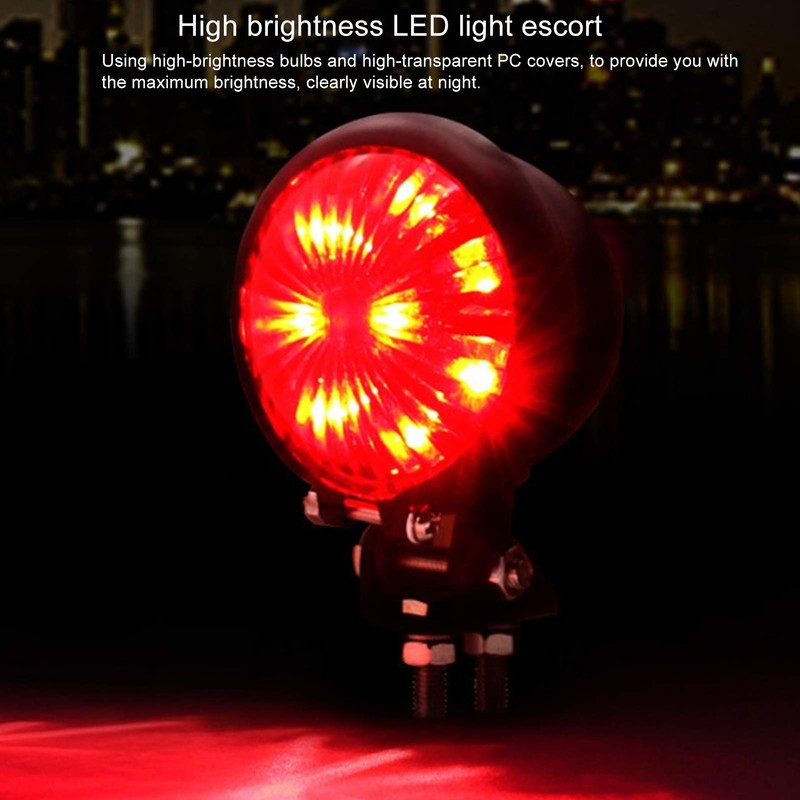 Universal 12V LED Motorcycle Tail Light with Screw Fixing Bar