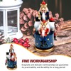 Cabilock Nutcracker Music Box 3 Wooden Nutcracker Soldier Toy Christmas