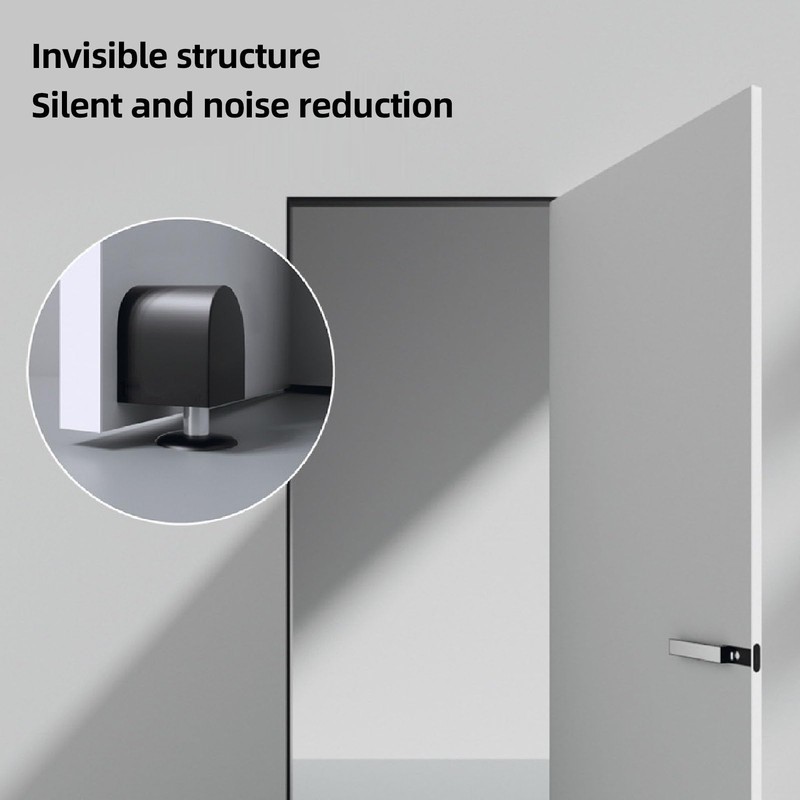 Luocute Magnetic Door Stopper Windproof, Upgrade Punchfree Mechanical Silent Floor
