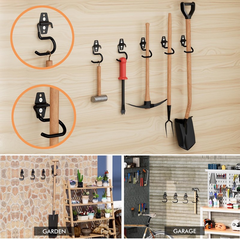 LIGHT DUST Broom Holder Wall Mount - 12 Pack S