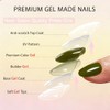 SXVME Uñas postizas cortas de gel suave, 32 piezas, 16