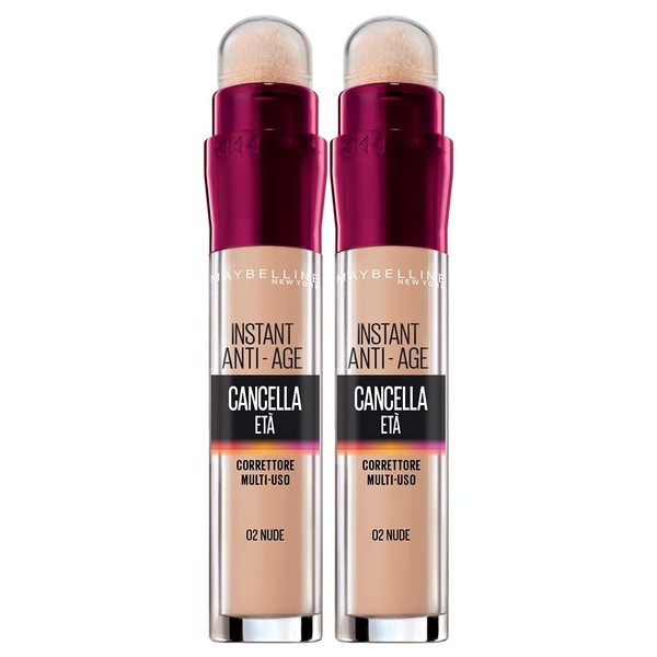 Maybelline New York Age Corrector with Goji Berries and Haloxyl Covers Dark Circles and Small Wrinkles 02 Naked 2 Pack