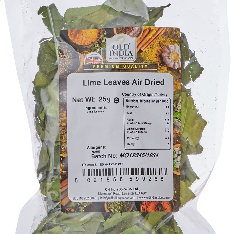 Old India Lime Leaves Air Dried 25g