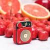 MUZEN Button Speaker Bluetooth Mini Size/Wireless/Retro Style/Cute/Gift(Cherry Red)