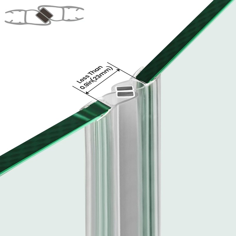 Bathroom Shower Glass Door Side Seal Strips, Length 78 Inch