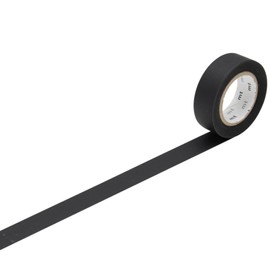 MT Solids Washi Paper Masking Tape, 3/5" x 33', Matte Black (MT01P207)