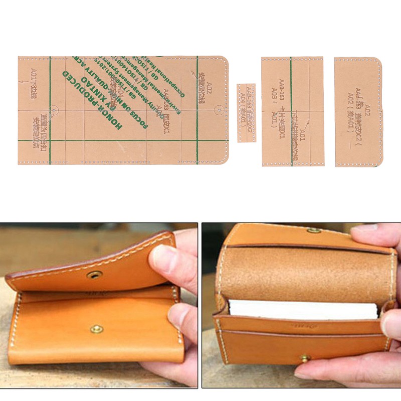 4Pcs Acrylic Templates Durable Reusable Transparent Clear DIY Leather Models