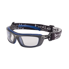 Bolle BAXPSI Platinum Goggles with Anti-Scratch and Fog Frame Lens, Clear/Black/Blue