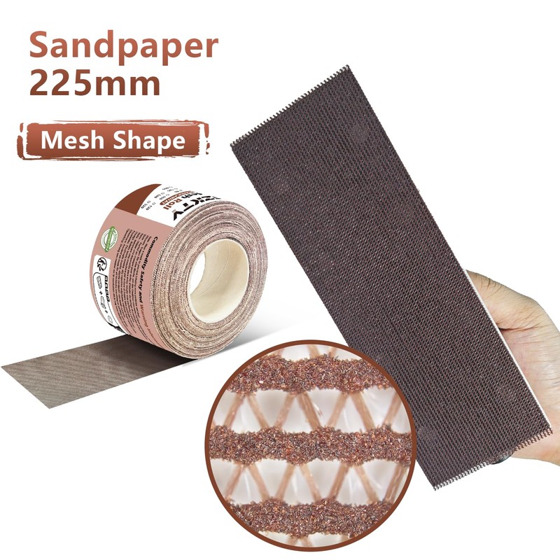 GZKTY Mesh Sandpaper Roll Velcro, 70 mm x 10 m,