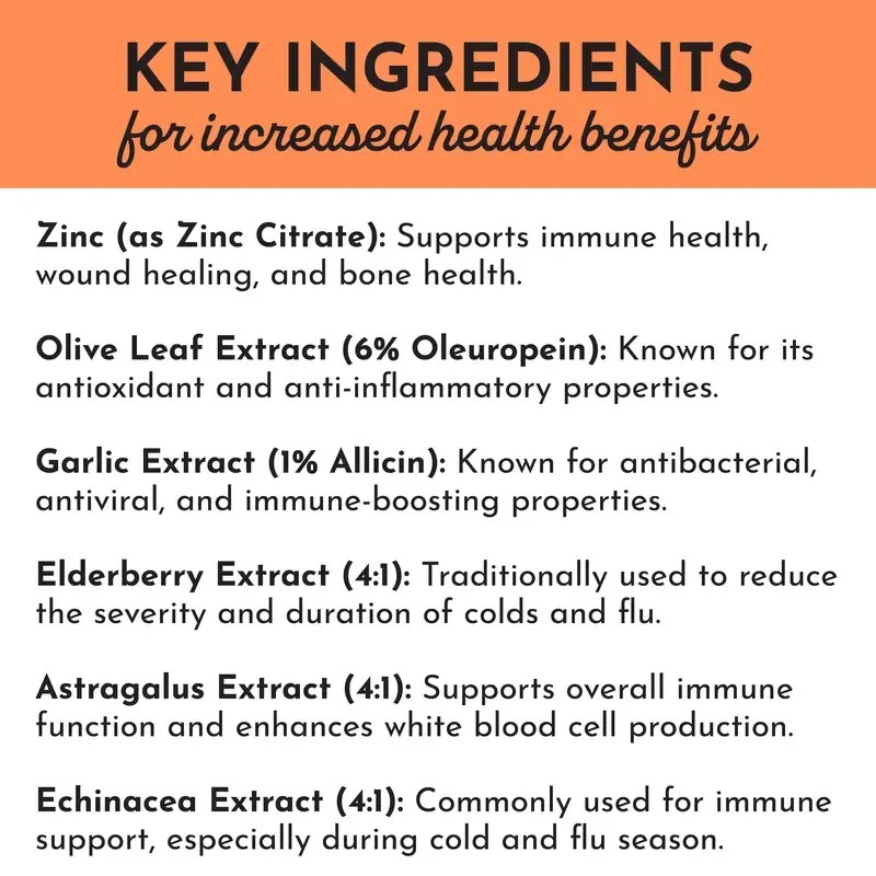 Just Ingredients Immune Rescue Supplement – Daily Support for Immunity,