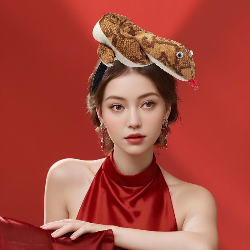 [Wovzoe] Cute Snake Design Headband Perfect for 2025 Year Animal