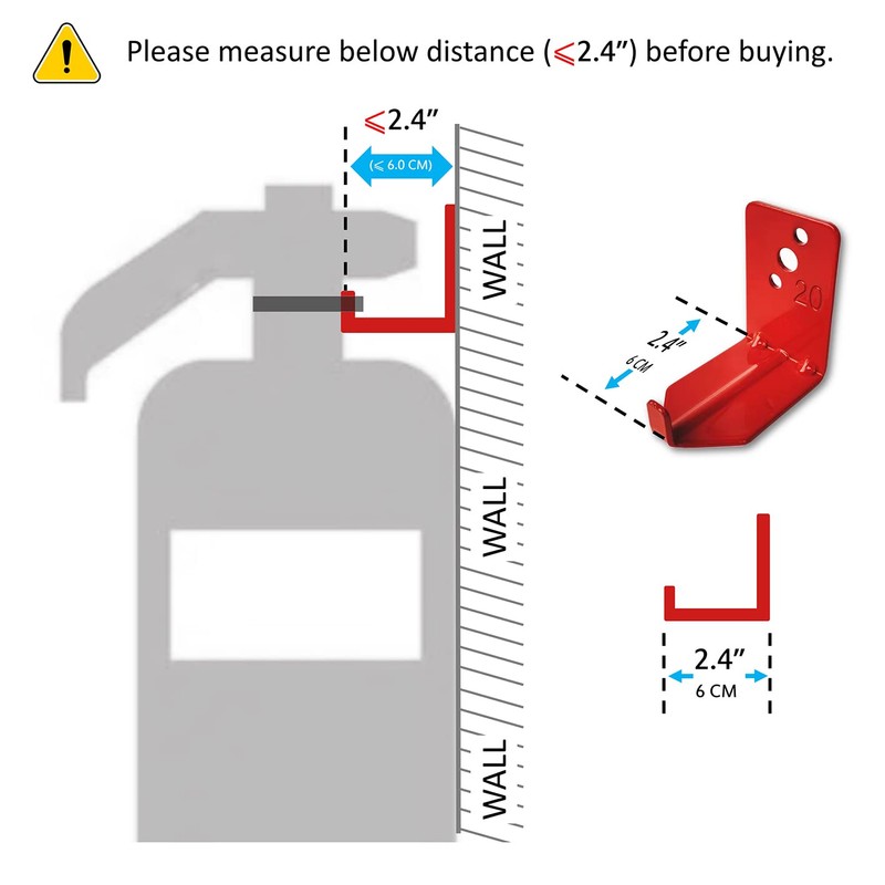 QMARK 4 Pack of Fire Extinguisher Bracket, Wall Mount Hook,