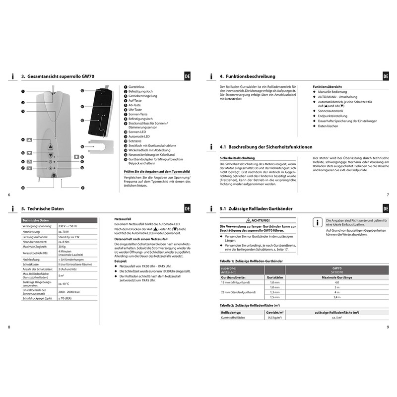 Superrollo ProfessionalSR10070 Max. roller shutter weight 30 kg