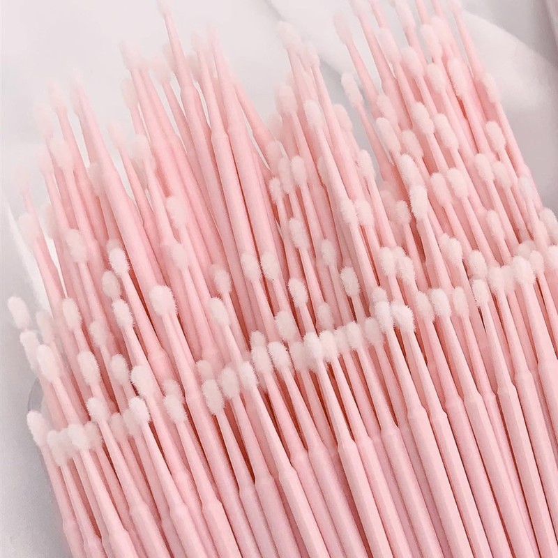 100-Pack Micro Cotton Swabs for Eyelash Extensions | 2mm Cotton