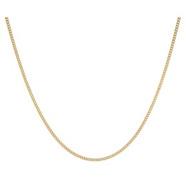 trendor Fine Curb Chain 925 Silver Gold-Plated Chain 1.1 mm Wide Magical Necklace for Women Timeless Gift Idea 15682, Sterling Silver