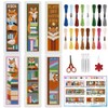 INFUNLY 6 Set Fox Reading Cross Stitch Bookmark Kit DIY