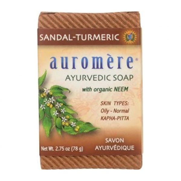 Auromere Ayurvedic Soap Sandal Turmeric 78g