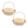 Ciieeo 2pcs Mini Imitation Rattan Storage Basket Handwoven Decorative Baskets