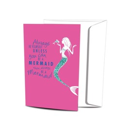 Tree-Free Greetings EcoNotes 12 Count Be A Mermaid All Occasion Notecard Set with Envelopes, 4 x 6 Inches (FS56246)