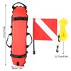 Torpedo Buoy Continue Diving Inflation with Foldable Flag and Rope