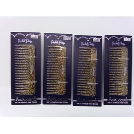 packedparty 4 x  See Ya Tangles 6.25" Plastic Wide Tooth All Purpose Detangling Hair