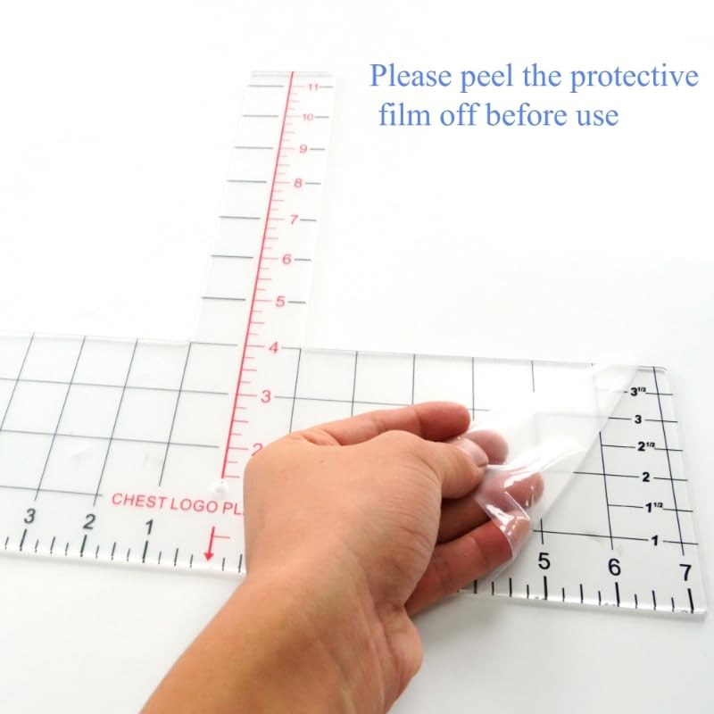 Colini Left Chest Logo Placement Ruler Guide - Acrylic Precise