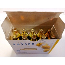 KAYSER 8 gm CO2 SELTZER CHARGER CAPSULES Pack of 10 Club Soda Carbonated Water