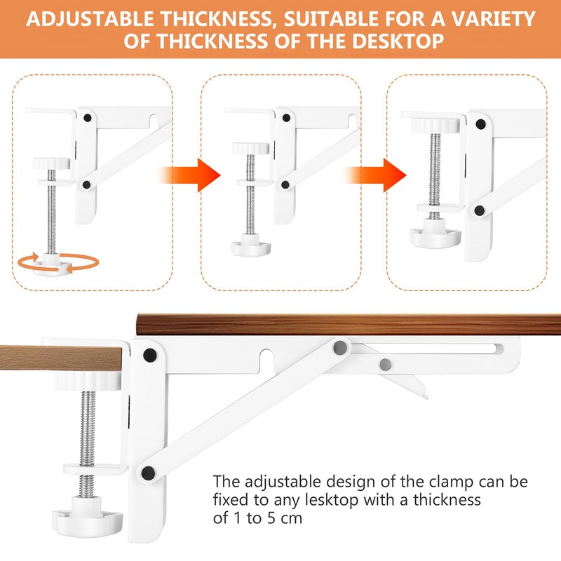 Folding Console Heavy Duty Folding Angle with C Clamp, Hinges