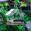 Window Bird Feeder Transparent Large Space Bird Feeder House with