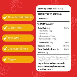 Lindsay Snack and Go! Sliced Black Ripe Olives, 1.3 Oz (24 Snack Cups), Keto Friendly, Healthy Snack, Perfect for Lunch Boxes, Salads, Pizzas, Pastas