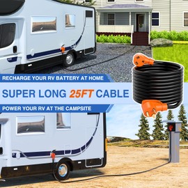 Nilight 30 Amp 25FT RV Extension Cord 125V Heavy Duty 10 Gauge Pure Copper STW Wire UL ETL Listed 3 Prong TT-30P TT-30R 30F/30M Weatherproof Suit for Camper Caravan Trailer