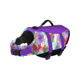 Mklhgty Dog Life Jacket, Reflective Adjustable Dog Swimming Vest with Handle, Ripstop Dog Life Vests for Boating and Swimming, Pet Safety Life Preserver for Small Medium Large Dogs
