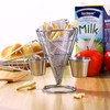 DOITOOL Metal French Fries Stand Cone, 4PCS Wire French Fry
