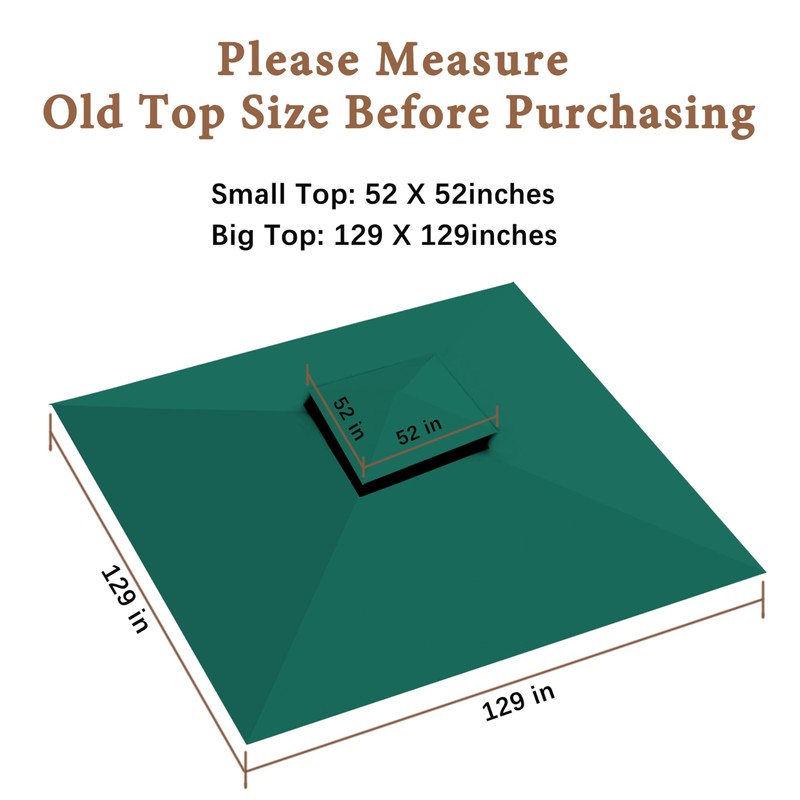 SCOCANOPY Replacement roof Compatible with Target Madaga Gazebo Model L-GZ136PST,