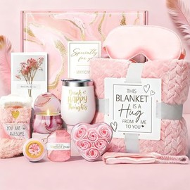 Regalos de Cumpleaños para Mujer, Cesta de Regalo para Mujeres ,Paquete de Cuidado Personal para Mujeres, Regalo de Cumpleaños para Día Madre para Amigas, Mamá, Hermana, Novia,Regalos de Navidad