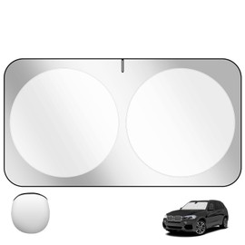 KBOISE Car Windshield Sun Shade, Innovative No-Light-Pass Technology for Maximum Protection, Foldable Sunshade with Mirror Cut-Out Keeps Car Cool, Fit for Cars, Trucks, SUVs, Medium (59 * 31 in)