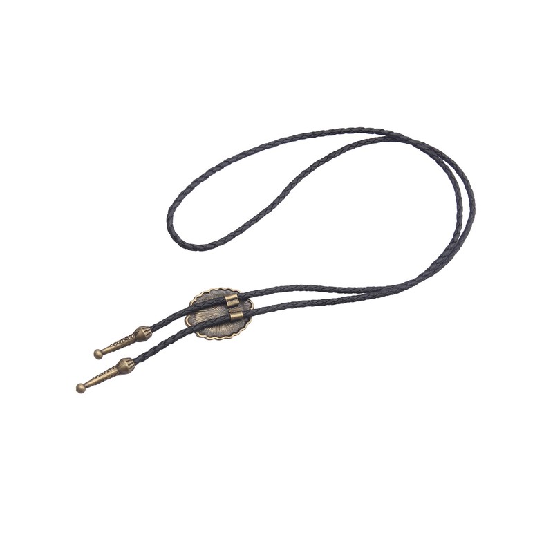 GelConnie Native American Bolo Tie Rodeo Cowboy Corbata de piel