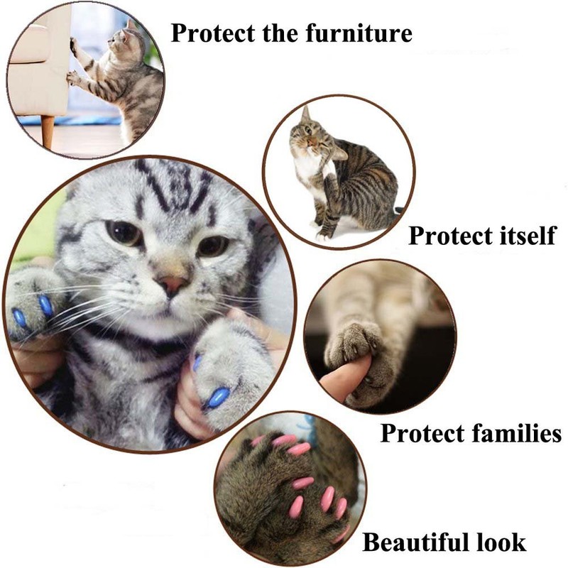 VICTHY Cat Nail Caps and Covers with Glue and Applicators