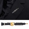 Oboe Shape Design Mini Pin Brooch Musical Instrument Craft Clothing