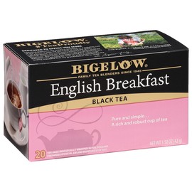 Bigelow Tea English Breakfast Caffeinated Black Tea, 20 Count, Pack of 6