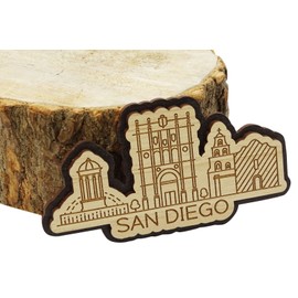 Printtoo San Diego City of California Wooden Engraved Fridge Magnet Souvenir Gift