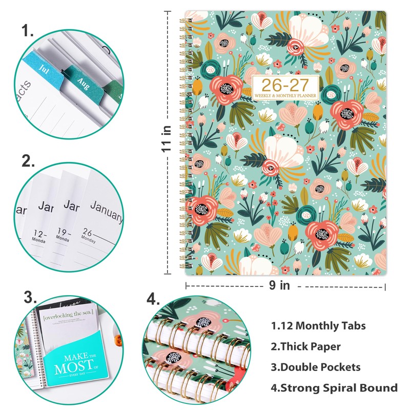 2026-2027 Planner - 2026-2027 Planner Weekly and Monthly, Jul.2026-Jun.2027, 8.5''x11'',