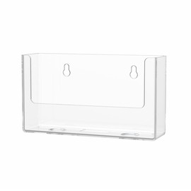 Marketing Holders 4 Pack Postcard Holder 6 Inch Wide Wall Mount or Tabletop Index Card Display Clear Acrylic Literature Organizer Rack Single Pocket for Offices Retail Stores and Tradeshows