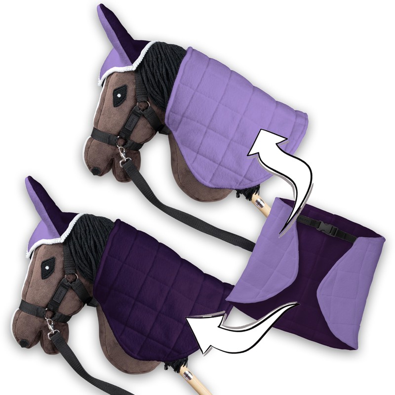 SKIPPI Hobby Horse Blanket and Ear Bonnet - Lilac and