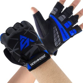 Sidewinder Workout Weight lifting Gloves Breathable Workout Gloves for Men and Women Gel Padded Shock-Absorbing Extra Grip Palm Protection Fingerless Exercise Gloves for Cycling Gym Climbing Training