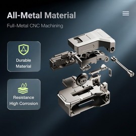 Fiber Cleaver, High Performance One Step Full-Metal Fiber Cleaver with 72,000 Cleaves Replaceable Blade for Fusion Splicer, Tool-Free Blade Position Adjustment