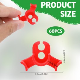 Pack of 60 Plant Clips Plant Bender Plant Clips Plant Bender for Load Plant Support Clips 90 Degree Plant Stem Trainer for Bending Plant Stems and Changing the Growth Direction