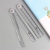 Clear Acrylic Folding Ruler Straight Ruler for Student Teachers, Math