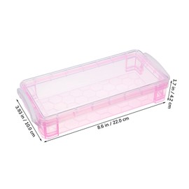 SHOWERORO 6 Pcs Transparent Pencil Case Marker Storage for Capacity Clear Pencil Box Space Saving Design for School Office Stationery Organization